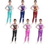Malla de ballet y danza para niñas, mono de cuerpo entero para gimnasia, patinaje artístico, ropa deportiva, mono de rendimiento 13-14 Years azul marino