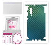 apgo Protective Skin Sticker for the back+sides compatible with Xiaomi Mi 9 Pro, Full Wrap Film, Foil, Vinyl - Pattern Carbon Chameleon CAKA1