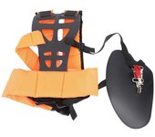 Correa de hombro para cortacésped, acolchada, ajustable, para desbrozadora, arnés de nailon, doble hombro