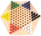 Juego de damas chinas con múltiples piezas de ajedrez, tablero de madera, juego de ajedrez interactivo para niños y adultos.