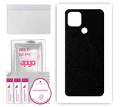 apgo Protective Skin Sticker for the back compatible with Oppo A15, Wrap Film, Foil, Vinyl - Pattern Matte Black
