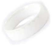 Anillo de diseño 'Mineralia' cerámica blanca 52 blanco