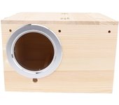 Caja nido de madera maciza para periquitos, caja de apareamiento para cría de pájaros, cacatúas, agapornis, periquitos, canarios