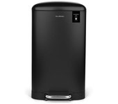 Cubo de Basura Les Collectors con Pedal, Metal, Negro, Capacidad 40 L