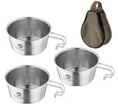 Al aire libre de acero inoxidable 450 ml Sierra Bowl vajilla de picnic barbacoa portátil senderismo taza de camping 2 Sierra Bowls