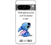Coque - MANIACASE - Google Pixel 8a Pro - Souple - Noir - Motif stitch-lilo-famille-blanc