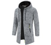 Sudadera con capucha para hombre, sudadera de manga larga, sudadera con cremallera, sudadera con capucha para hombre, chaqueta de invierno de gran tamaño, abrigo, suéter negro 2XL negro
