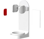 Soporte creativo sin huellas, organizador eléctrico montado en la pared, soporte para ahorro de espacio para cepillos de dientes, accesorios de baño marfil