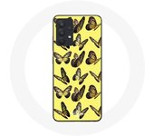 Coque pour Samsung Galaxy A13 5G Papillons Fond Jaune