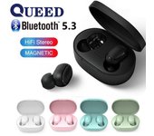 Auriculares Bluetooth Nuevo movimiento inalámbrico de los auriculares Bluetooth TWS en el oído color rosa
