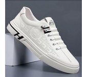 Zapatillas de deporte de marca de moda para hombre, zapatos casuales de cuero para hombre, zapatos deportivos de tendencia de diseñador, suelas para hombre, zapatos planos para correr sin cordones, zapatos vulcanizados 39