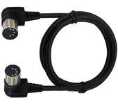 Cable MIDI de ángulo recto doble de 90 grados con conector DIN y extensión de audio macho DIN de 5 pines 1M