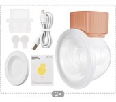 Extractor de leche Invisible portátil manos libres, bomba de alimentación eléctrica de poco ruido, indolora, 2 uds. 1PCS blanco