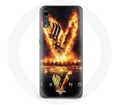 Coque pour Huawei P20 Pro Vikings Série Saison 6 logo V Epée de Feu Fond Noir