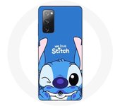 Coque pour Samsung Galaxy S20 FE Stitch mignon fond bleu