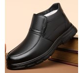 Botas de hombre con cordones, zapatos casuales, botas de nieve cálidas de felpa para exteriores, botas de moto de moda informales para otoño e invierno, botas de nieve para hombres 6.5