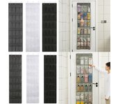 24/28 ganchos metálicos colgantes de bolsillo sobre el organizador de zapatos de la puerta 24 Pocket white