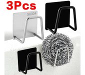 Nuevo soporte autoadhesivo para esponjas de cocina, escurridor de fregadero, soporte de almacenamiento de acero inoxidable 304, accesorio para fregadero de cocina
