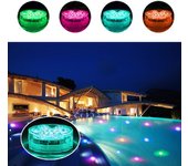 Luces LED con mando a distancia, almohadilla de luces Led impermeables, funciona con pilas para acuario, bañera de hidromasaje, estanque, Base de piscina, jarrón, jardín, fiesta de bodas