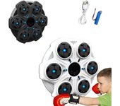 Máquina de boxeo musical para montar en la pared | Tablero de boxeo iluminado con música | Máquina de boxeo musical | Máquina de boxeo musical para adultos y niños One Size negro