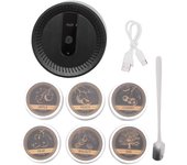 Kit Ahumador Eléctrico de Whisky Recargable Ahumador de Cócteles con 6 Sabores Virutas de Madera para Hombres Cumpleaños