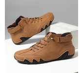 Botines de marca de moda para hombre, mocasines suaves de lujo para otoño e invierno, zapatos cómodos para hombre, botas cortas casuales para hombre, mocasines, zapatillas de deporte 35