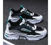 Zapatos para hombre, nuevos zapatos de verano transpirables de malla para deportes y ocio, zapatos de tenis ligeros con suela gruesa y cordones para hombre 39