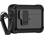Etui Pancerne Pro Na Airpods 4 Z Karabińczykiem - Czarne