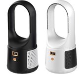 Ventilador Silencioso Sin Aspas Ventilador de Escritorio de Verano Recargable por USB Ventilador de Refrigeración Recargable negro