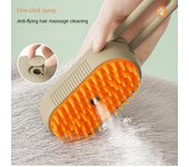 Cepillo de vapor 3 en 1, peine de vapor para gatos, cepillo de vapor para gatos, cepillo eléctrico para el pelo con pulverizador, masaje para gatos, peine para depilación