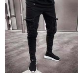 Pantalones vaqueros para hombre Pantalones pitillo ajustados elásticos informales Pantalones negros Pantalones vaqueros S negro