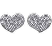 Les Trésors De Lily [K2430] - Boucles Argent 'Love' argenté (rhodié) - 12x9 mm plata