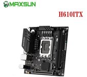 MAXSUN Challenger H610 ITX Mini placa base para computadora compatible con Intel 12.° DDR4 M.2 negro