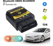 Accesorios para automóvil Bluetooth 4.0/2.0 OBD II Escáner lee y borra los códigos de falla OBD2 Herramienta de diagnóstico de fallas del automóvil V1.1 Lector de códigos para IOS Android PC V020