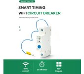 ¿Disyuntor inteligente WIFI 1P DIN?Interruptor de carril APP Ewelink Control Compatible con Alexa y 63A varios colores