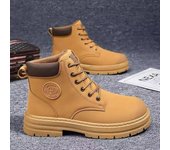 Moda Otoño 2024 Nuevas Botas Minimalistas Para Mujer Zapatos Cómodos Transpirables E Impermeables Para Mujer Botas De Trabajo De Moda Para Mujer Botas De Moto 35 amarillo