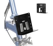 Adaptador de bolsa de bicicleta Adaptador de bloque de bolsa delantera de bicicleta plegable Soporte de bolsa de bicicleta Bolsa de bicicleta de aleación de aluminio negro