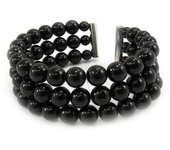 Les Trésors De Lily [L1620] - Brazalete negro 'Sissi' negro