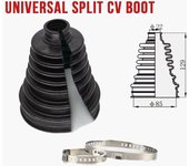 Kit de fuelle de transmisión universal dividido Fuelle exterior de goma elástica para eje de transmisión Fácil ajuste con clips CV boot como se muestra de