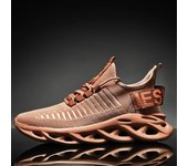 Zapatos de malla de verano para hombre, zapatillas transpirables y ligeras, zapatos casuales con cordones para caminar, tenis masculinos, zapatillas para hombre 39 marrón
