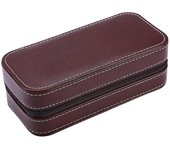 Estuche organizador con cremallera para guardar relojes de pulsera y dos ranuras