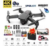 Dron de control remoto 4K HD con cámara simple o doble, WIFI, FPV, helicóptero, cuadricóptero RC, dron RC para selfies, cuadricópteros plegables, juguete de regalo, novedad de 2025 single camera 1 battery negro