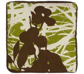 BAMBOO - Cojín 40 x 40 x 6 cm 100% algodón Verde