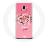 Coque pour Samsung Galaxy A8 2018 TWICE Logo Rouge Affiche What Is Love