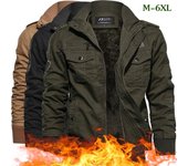 Diseño Moda de otoño e invierno Chaqueta con cremallera acolchada con parche militar del ejército para hombre Moda cálida para exteriores Equipo táctico informal para hombre Abrigo de lana de invierno. 5XL negro
