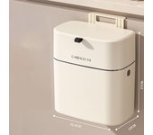 Cubo de basura colgante de polipropileno, 9 l, para mostrador, portátil, para cocina hooked style