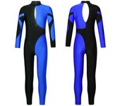 Disfraz de patinaje artístico para niñas, disfraz de escenario actuación, Ballet, danza, gimnasia, leotardo de manga larga, mono brillante con diamantes de imitación, Ropa de baile 5-6 Years de rosa caliente