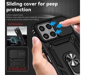 Funda para Honor X8 2022 con anillo de soporte magnético para teléfono Huawei Honor X8 HonorX8 TFY-LX1, cubierta trasera protectora con lente deslizante para cámara For Honor X8 4G oro rosa