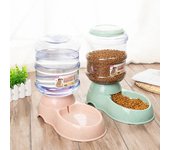 Bebedero y comedero automático para mascotas de 3,8 l para gatos y perros 500ml blanco