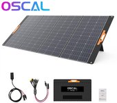 Panel solar plegable OSCAL PM400 de 400 W, sistema solar móvil para centrales eléctricas, almacenamiento solar y generador solar, resistente al agua IP65. naranja